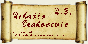 Mihajlo Brakočević vizit kartica
